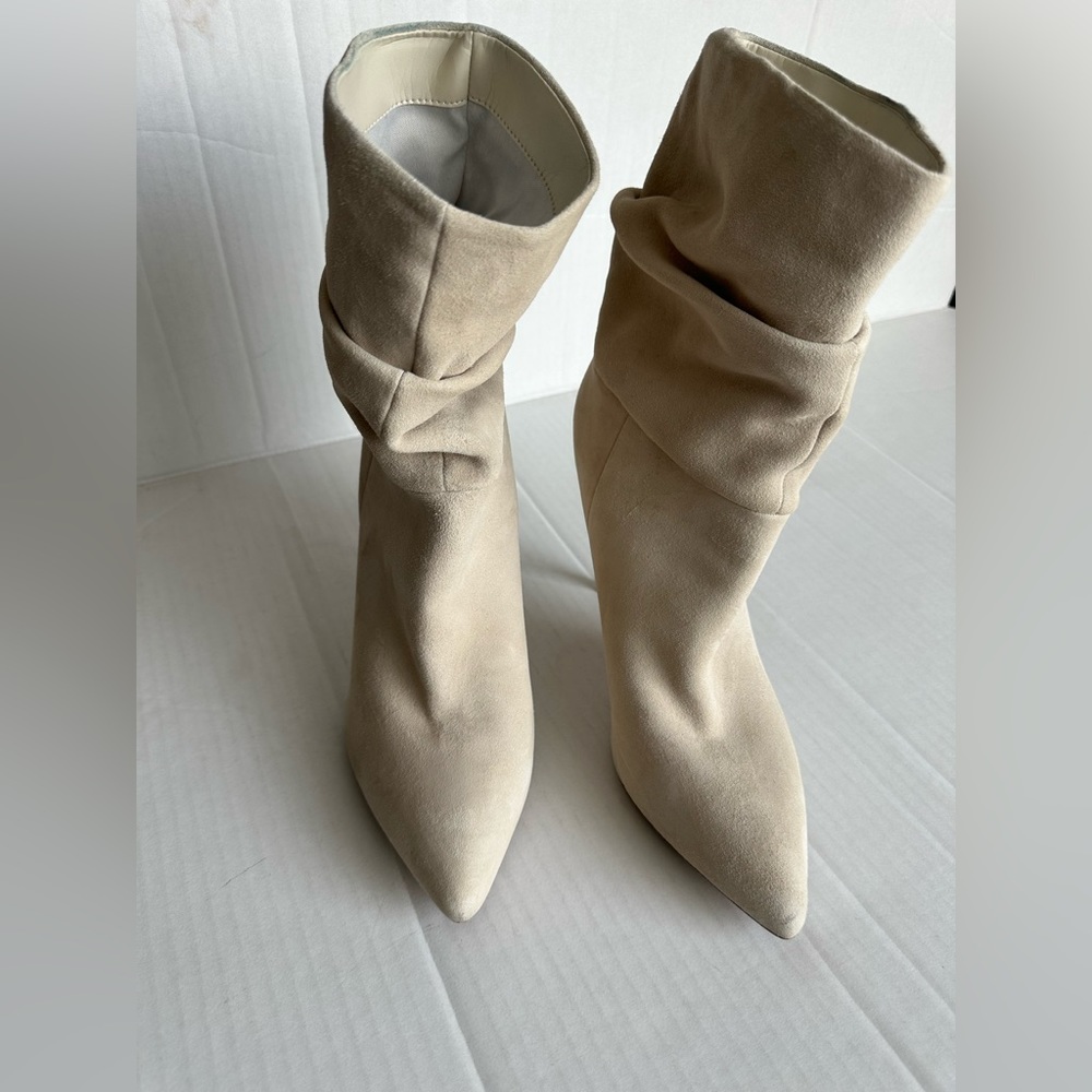 Nine West Woman’s Beige, Jenn Ankle Boots, Size 10